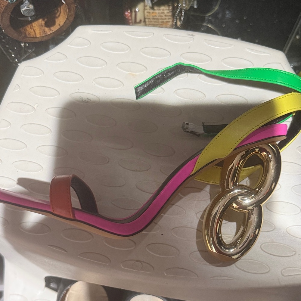 Colorful Women's Sandals with Gold Accent-NEW